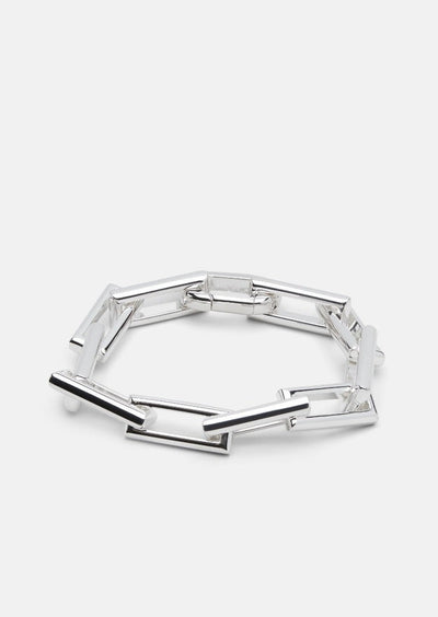 Silver plated Relier Petit bracelet by Skultuna, featuring a delicate, minimalist design with a smooth silver finish.