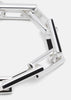 Silver plated Relier Petit bracelet by Skultuna, featuring a delicate and minimalist design, shown on a neutral background.
