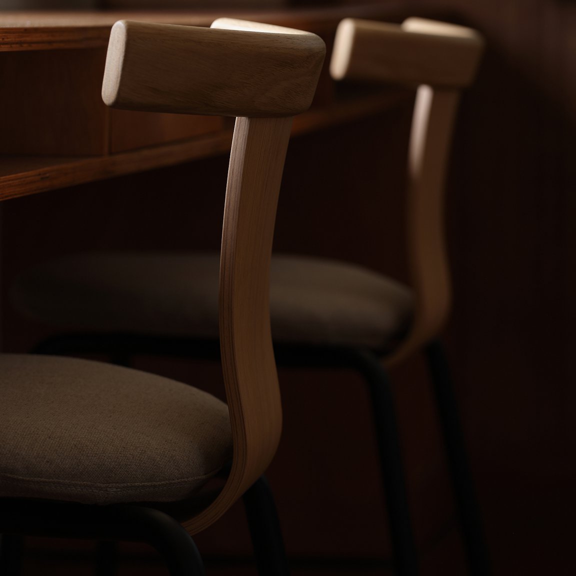 Jiro Swivel Stool - Upholstered by Resident