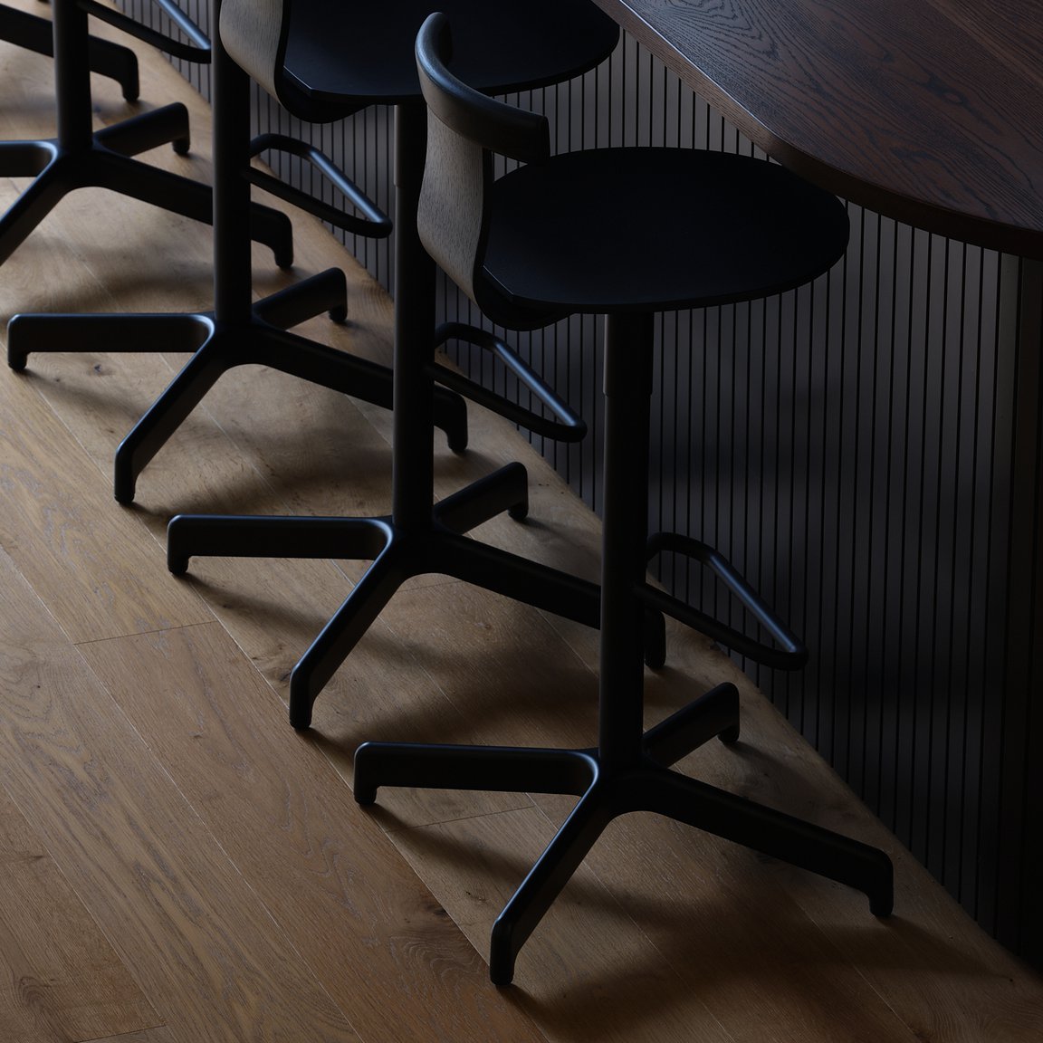 Jiro Swivel Stool - Upholstered by Resident