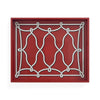 Jonathan Adler Rita lacquer tray with vibrant red finish, featuring sleek rectangular shape and modern design for stylish accessories.