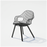 Black Rita chair by Bend Goods featuring a modern, curved metal armrest and sleek seating design.
