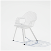 White Rita Chair by Bend Goods, stylish modern seating with sleek armrests and open back design.