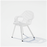 White Rita Chair by Bend Goods, stylish modern seating with sleek armrests and open back design.