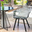Rita Chair by Bend Goods seating in a modern living space, showcasing its sleek armchair design and stylish metal frame.