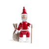 Kay Bojesen Christmas Santa Claus accessory, red and white, 7.7 inches tall, crafted with detailed wooden design.