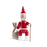 Kay Bojesen Christmas Santa Claus accessory, red and white, 7.7 inches tall, crafted with detailed wooden design.
