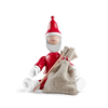 Kay Bojesen Christmas Santa Claus accessory, red and white, 7.7 inches tall, detailed wooden figure for festive decor