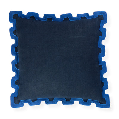 Santorini Blue Border Pillow by Jonathan Adler