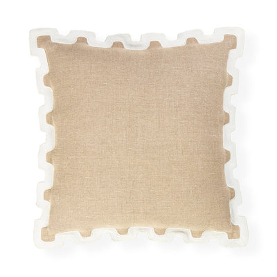Santorini White Border Pillow by Jonathan Adler