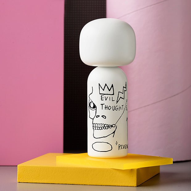 Kokeshi Doll - Jean-Michel Basquiat, Evil Thoughts White by Lucie Kaas