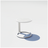 White Tube Side Table by Bend Goods, modern minimalist table with sleek metal design, perfect for contemporary living spaces.