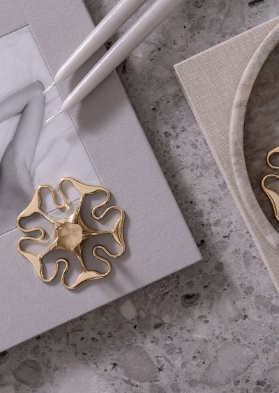 Rose Candle Holder by Skultuna