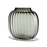 Holmegaard Primula Oval Vase in smoky glass, 6.9 inches tall, with a smooth oval shape and elegant design.