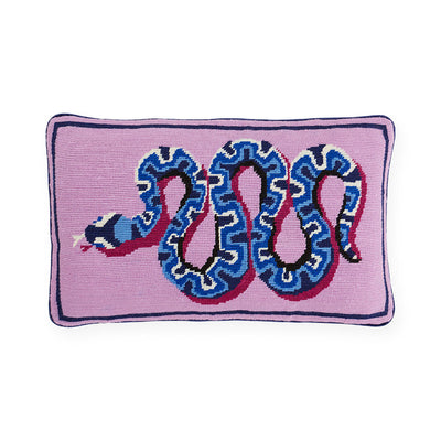 Snake Needlepoint Pillow by Jonathan Adler