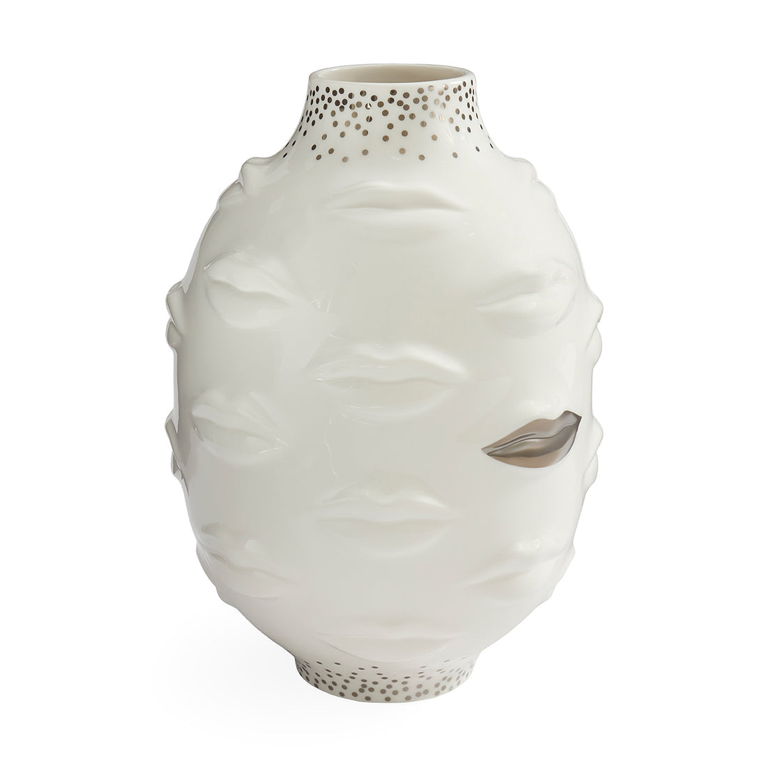 Sparkling Gala Vase by Jonathan Adler, clear glass accessory with a shimmering, textured design perfect for elegant home decor.