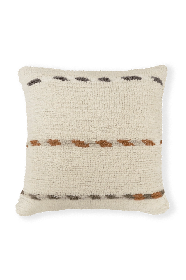 Square Jajim throw pillow by Lorena Canals featuring traditional woven textile design for cozy home accessories.