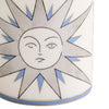 Jonathan Adler Muse Sun Mug, a stylish ceramic accessory with a sun motif, featuring bright yellow and orange colors.