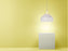 White Tatou Suspension lighting by Flos hanging from ceiling with a modern, sculptural design by Urquiola.