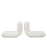 White Stone Bookends by Tom Dixon, modern accessories with smooth, minimalist stone design for stylish book organization.