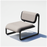Black Tube Lounge Chair by Bend Goods, modern seating with tubular metal frame and cushioned seat for stylish comfort.