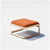 Tan Bend Goods Tube Ottoman, modern seating piece with sleek cylindrical design and plush upholstery.