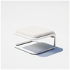 White Tube Ottoman by Bend Goods, modern seating with sleek cylindrical design, perfect for contemporary living spaces.