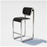 Chrome Tube Barstool by Bend Goods featuring a sleek design and black leather seat for modern seating comfort.