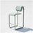 Tube Barstool by Bend Goods in Moondust color, modern seating with a sleek tubular metal frame and cushioned seat.