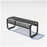 Black Tube Bench by Bend Goods, modern seating with sleek metal tubing design, ideal for contemporary interiors.