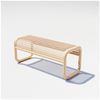 Tan Tube Bench by Bend Goods, modern seating with tubular metal frame and cushioned top, ideal for contemporary interiors.