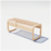 Tan Tube Bench by Bend Goods, modern seating with tubular metal frame and cushioned top, ideal for contemporary interiors.