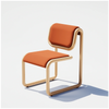 Bend Goods Tube Chair with veg leather upholstery, modern seating with tubular metal frame and comfortable design.