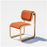 Bend Goods Tube Chair with veg leather upholstery, modern seating with tubular metal frame and comfortable design.