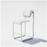 White boucle Tube Counter Stool by Bend Goods, modern seating with sleek metal frame and plush fabric upholstery.