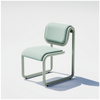 Modern Tube Chair by Bend Goods featuring sleek metal tubing and a minimalist design for stylish seating.