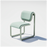 Modern Tube Chair by Bend Goods featuring sleek metal tubing and a minimalist design for stylish seating.