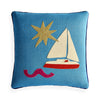 Playa Corded Pillow - Sailboat 18"x 18" by Jonathan Adler