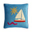 Playa Corded Pillow - Sailboat 18"x 18" by Jonathan Adler
