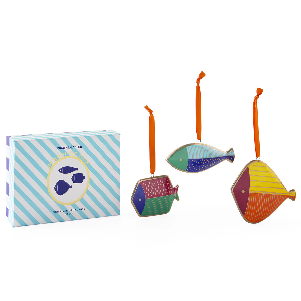 School of Fish Ornament Set by Jonathan Adler