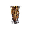 Small amber Vena Vase by AYTM, stylish accessories piece with a smooth, curved design perfect for decorative displays.