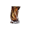 Small amber Vena Vase by AYTM, modern decorative glass accessory with sleek design and smooth curves.