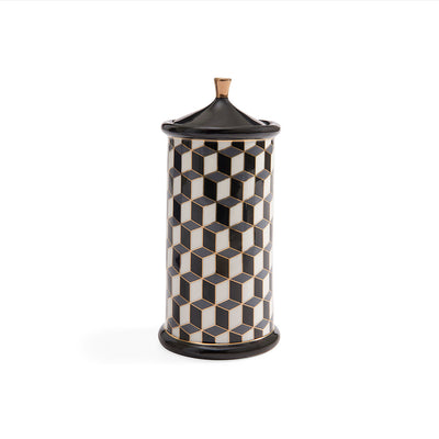 Versailles Black & White Canister - Large by Jonathan Adler