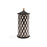 Large black and white Versailles canister by Jonathan Adler, stylish ceramic accessory with intricate pattern details.