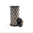 Large black and white Versailles canister by Jonathan Adler, decorative storage accessory with intricate pattern details.