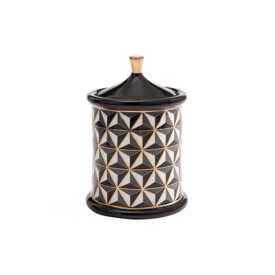 Versailles Black & White Canister - Small by Jonathan Adler
