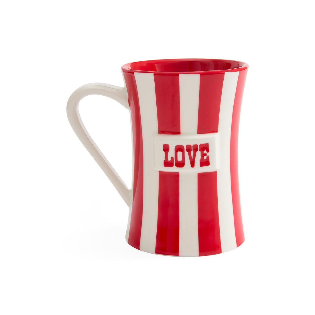 Jonathan Adler Vice Love Mug with bold black and white design, featuring a playful love-themed graphic on ceramic accessory.