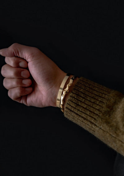 Chunky Cuff - Gold Plated by Skultuna