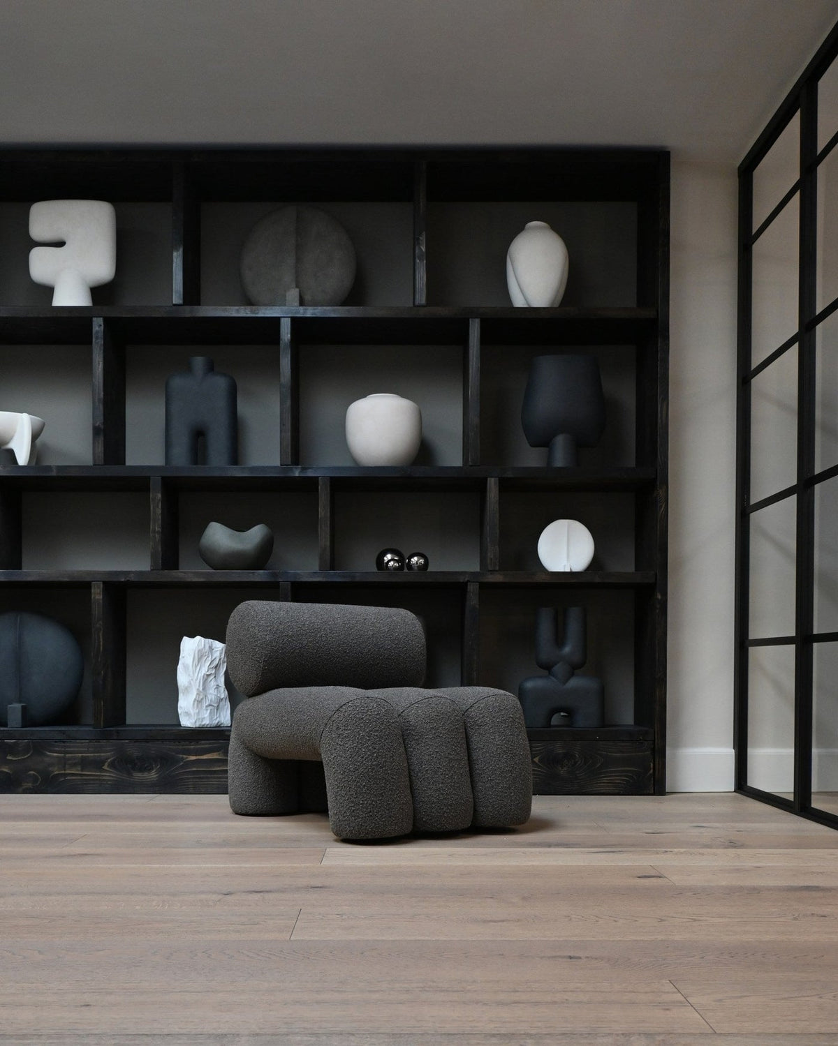 Foku Chair - Deep Taupe Bouclé by 101 Copenhagen