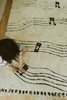 Notes Washable Play Rug by Lorena Canals
